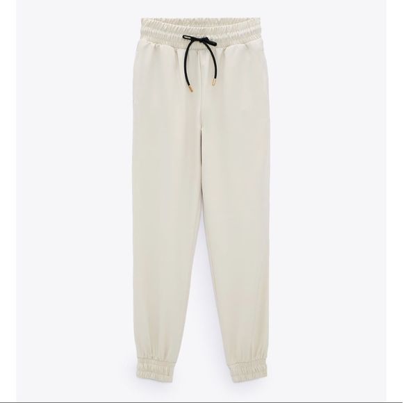 COPY - Zara Cream Jogging Pants NWT - Picture 1 of 4
